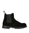 Papouelli Suede Oscar Chelsea Boots In Black
