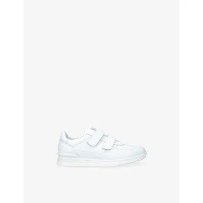 Papouelli White Kids' Speedy Leather Trainers Eur 26 / 8.5 Uk