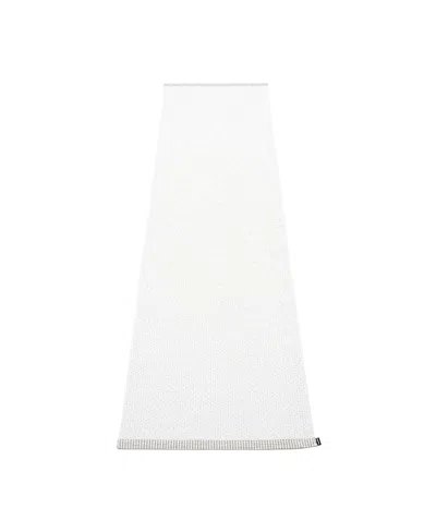 Pappelina Mono Rug, 27 X 117 In White