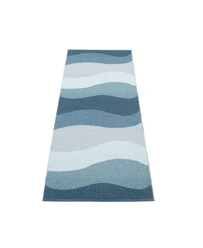 Pappelina Urvi Rug, 2'3" X 6'6" In Blue