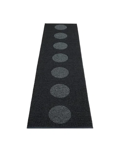 Pappelina Vera 2.0 Rug, 2'3" X 9'0" In Black