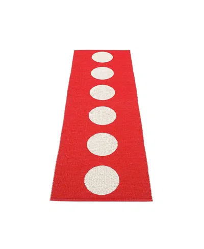 Pappelina Vera Rug, 2'3 X 7'6 In Red