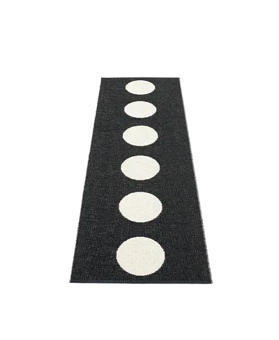 Pappelina Vera Rug, 2'3 X 9'9 In Black