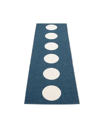 Pappelina Vera Rug, 27 X 90 In Blue