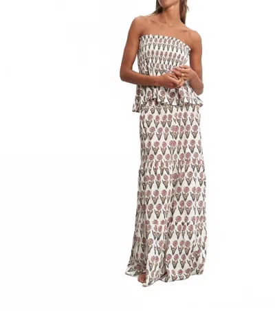 Par & Escala Fernanda Skirt In Nantucket Floral In Brown