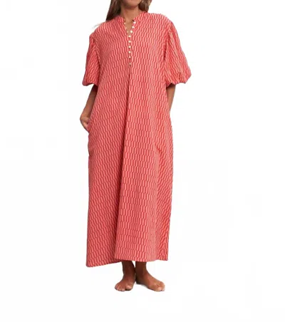 Par & Escala Matilda Dress In Passion Fruit In Red