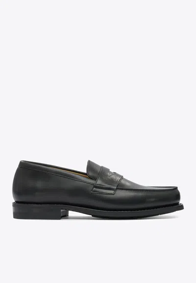 Paraboot Adonis Leather Loafers In Black