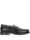Paraboot Adonis Leather Sole Penny Strap Loafers In Black