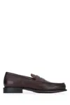Paraboot Brown Leather Loafers With Classic Penny Strap In Brown
