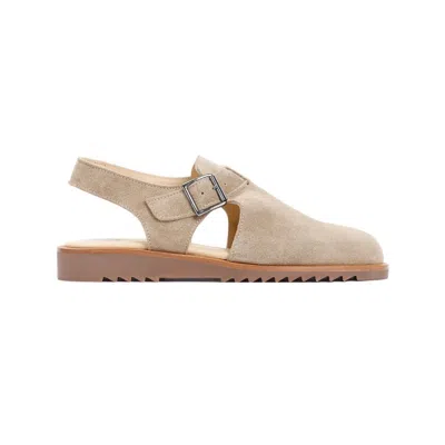Paraboot Adriatic Beige Suede Leather Sandals In Neutrals