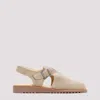 Paraboot Adriatic Beige Suede Leather Sandals In Corde