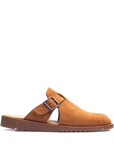Paraboot Athens Buckle-fastening Suede Mules