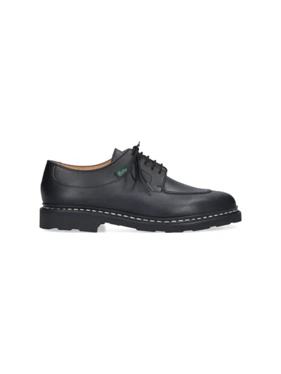 Paraboot Lace Up Leather Brogues Chunky Sole In Black