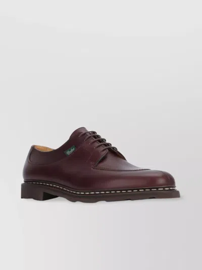 Paraboot Avignon Leather Round Toe Lace-up Shoes In Liscafe
