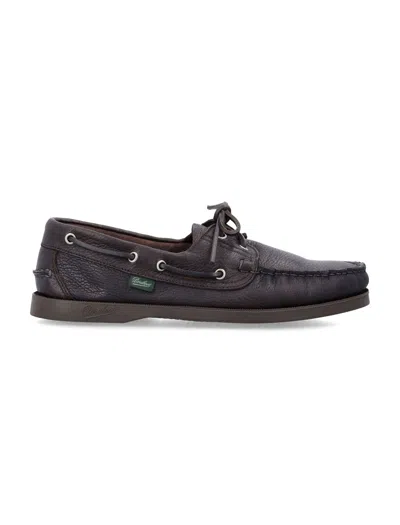 Paraboot Bart Boat Shoes In Black