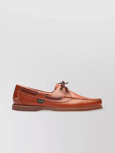 Paraboot Barth Boat Shoes Featuring Contrast Stitching In Brown