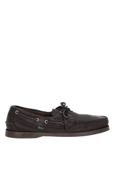 Paraboot Barth Deerskin Deck Shoes In Brown
