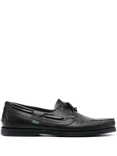 Paraboot Barth Lace-up Boat Shoes In Black