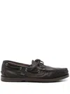 Paraboot Luxurious Deer Leather Flat Shoes For Men In Brown