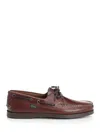 Paraboot Leather Loafers With Moc Toe Stitching In Brown