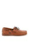 Paraboot Lace-up Leather Loafers Rubber Sole In Brown