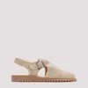 Paraboot Adriatic Beige Suede Leather Sandals In Nude & Neutrals