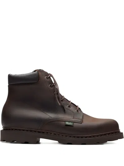 Paraboot Bergerac Leather Boots In Brown