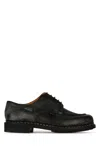 Paraboot Black Leather Lace Up Shoes In Black