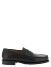 Paraboot Round Toe Loafers Featuring Penny Strap In Black