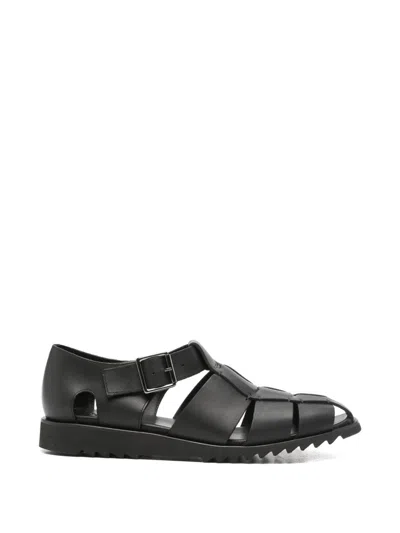 Paraboot Black Leather Sandals
