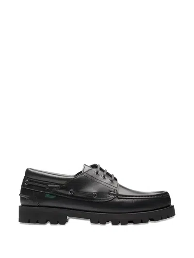 Paraboot Briac Lace-up Boat Shoes In Black