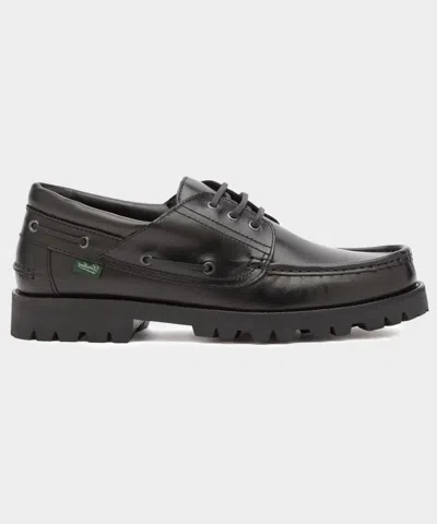 Paraboot Briac Lug Boat Shoe In Black