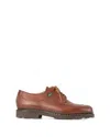 Paraboot Brown Derby Sneakers With Norwegian Welt Construction In Brown