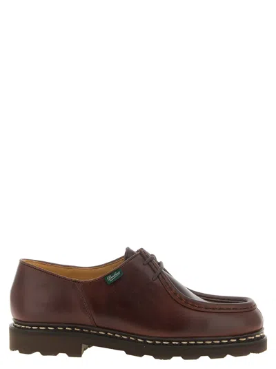 Paraboot Brown Michael Dress Shoes In Burgundy