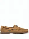 Paraboot Brown Suede Boat Shoes In Brown