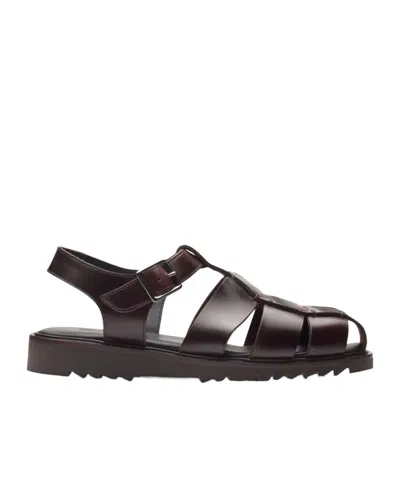 Paraboot Buckle Round-toe Sandals In Brown