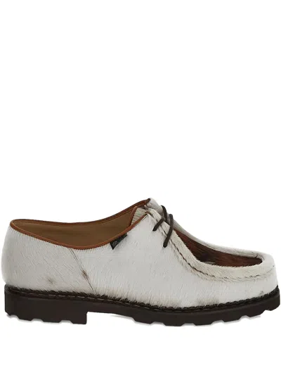 Paraboot Calf-hair Lace-up Derby Shoes In Brown
