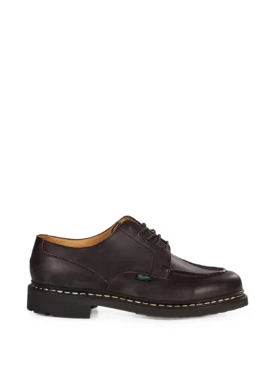 Paraboot Chambord Apron-toe Calf Leather Derby Shoes In Brown