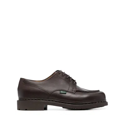Paraboot Chambord Leather Derby Shoes In Brown
