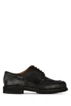 Paraboot Black Leather Lace Up Shoes In Lisnoir
