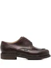 Paraboot Chambord Smooth Leather Derby Shoes In Brown