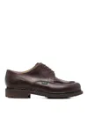 Paraboot Chambord Smooth Leather Derby Shoes In Brown