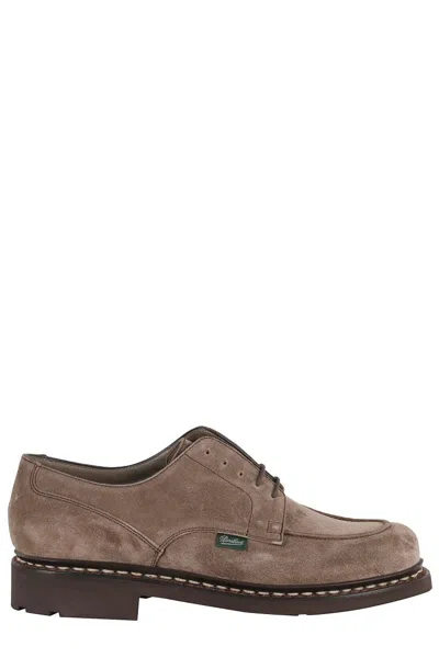 Paraboot Chambord Suede Derby Shoes In Brown