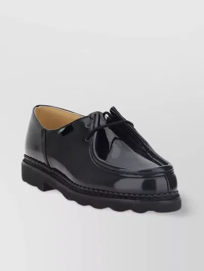 Paraboot Chunky Sole Derby Shoes In Black