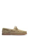 Paraboot Classic Boat Shoes In Soft Suede Finish In Neutral