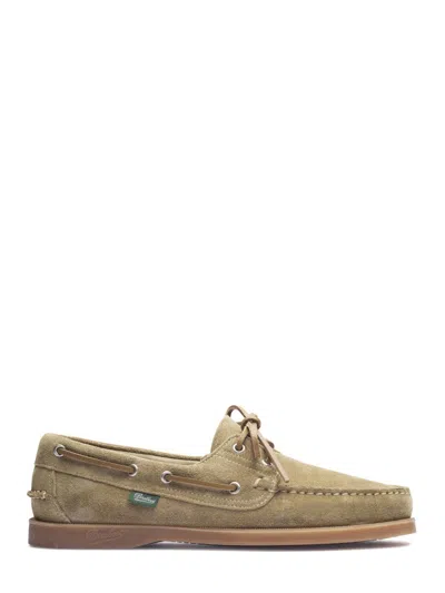 Paraboot Classic Boat Shoes In Soft Suede Finish In Multi