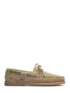 Paraboot Classic Boat Shoes In Soft Suede Finish In Neutral