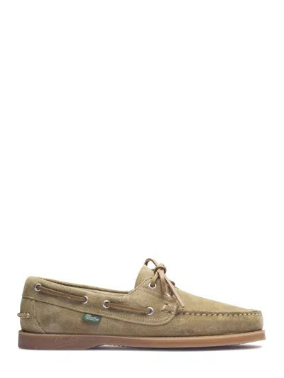 Paraboot Classic Boat Shoes In Soft Suede Finish In Neutral