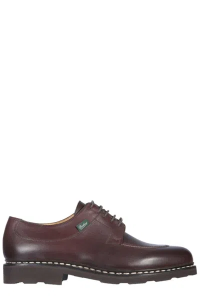 Paraboot Classic Brown Calf Leather Lace-up Dress Shoes In Gray