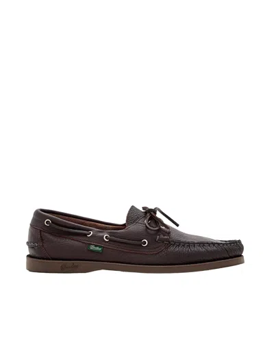 Paraboot Classic Leather Sandals For Men In Brown
